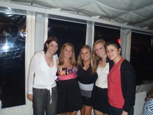 The roomies and I with Sandrine and Aude!